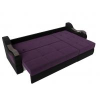 Угловой диван Меркурий (велюр фиолетовый чёрный)  - Изображение 1